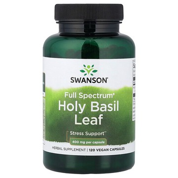 Swanson Vitamins, Full Spectrum® 聖羅勒葉，400 毫克，120 粒全素膠囊
