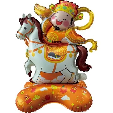 財神爺馬到成功！充氣財神 可站立式 一般氣體可站立 馬年 新年 新年布置 春聯 財神到 吉妮雜貨