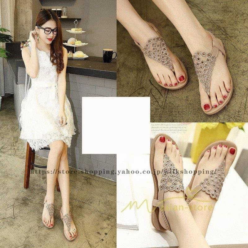 サンダル レディース 可愛いサンダル 疲れない 靴 シューズ 22 5 26cm ビーチサンダル ぺたんこ カジュアル お出かけ 夏新作 通販 Lineポイント最大get Lineショッピング