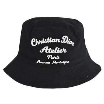 Christian Dior Homme Atelier 電繡LOGO棉質漁夫帽/遮陽帽.黑