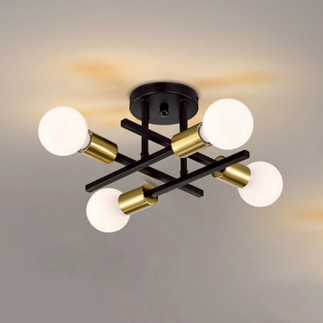 E27工業風半吸頂四燈 L01-1491