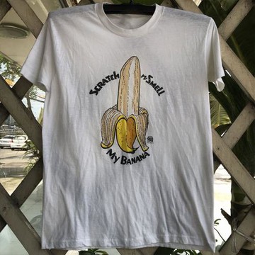 小眾設計感趣味創意香蕉潮牌短袖高街oversize阿美咔嘰男女T恤潮