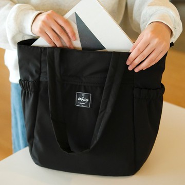 sobag秋冬日繫夾棉大容量單肩尼龍布包女多口袋帶拉鍊通勤托特包