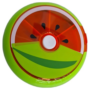 Fullicon 護立康 7格水果旋轉盒 PS(聚苯乙烯) ABS(丙烯腈 丁烯 苯乙烯)塑膠材質 9.3x9.3x2.7cm  1個