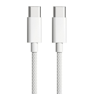 3C配件王 Type-C-Type-C 60W iPhone15~17通用快充編織線 A-pd-A05  白色  1個  1m