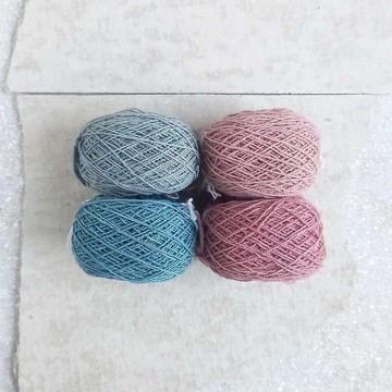 Nuance Colors 80m x 4 種顏色/厚度 0.7mm/植物染色棉線/繡線、刺子線、十字繡、包邊、流蘇/中性色