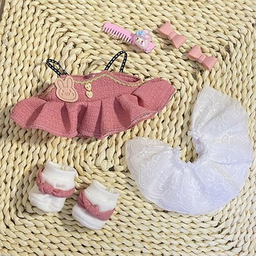 臺灣出貨 棉花娃娃衣服 20cm娃衣 無屬性娃衣 公主裙子公仔衣服鞋子送女生禮物玩偶 娃娃裝 棉花娃衣 公仔玩偶換裝