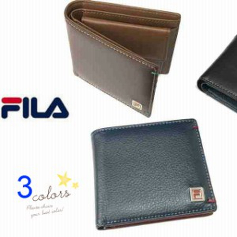 フィラ牛革二つ折り財布 メンズ財布 本革 フィラ Fila 財布 フィラレザー財布 二つ折り 革財布 クロ チョコ ネイビー 61fl43 プレゼント 通販 Lineポイント最大1 0 Get Lineショッピング