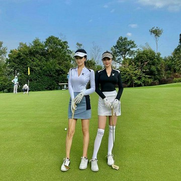 夏季新品高爾夫服裝女士polo領上衣女速乾透氣緊身百搭女裝長袖