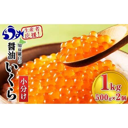 ふるさと納税 知床羅臼産 鮭いくら醤油漬 1kg パック イクラ しょうゆ漬け サケ さけ しゃけ シャケ 海鮮丼 魚介 魚卵 北海道 生産者.. 北海道羅臼町