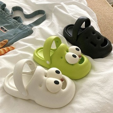 厚底洞洞鞋女 包頭拖鞋 涼拖鞋 夏季防滑包頭涼拖鞋 平底拖鞋 女裝 鞋子