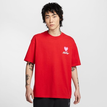 NIKE 短袖上衣 男女 中性 情人節 AS U NSW TEE M90 OC V DAY 紅 HJ0585-657