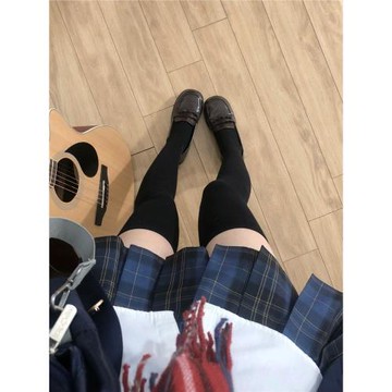 春日部【別瀾中】原創深藍色格裙jk制服正統少女百褶裙優等校供感