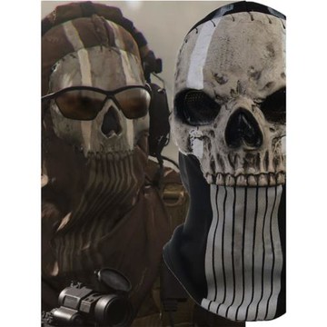 使命召喚戰區2骷髏面具萬圣節游戲人物道具幽靈面罩戰術臉譜裝扮