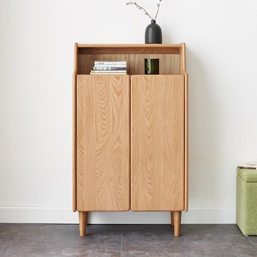 hoi!源氏木語柏林橡木雙門0.65M實木鞋櫃 Y83L03-原木色