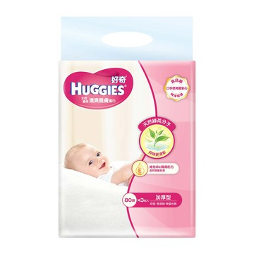 Huggies 天然綠茶清爽親膚嬰兒加厚型濕巾/濕紙巾 (80抽x3包x6串/箱)
