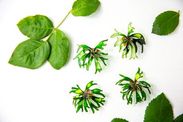 鹿角蕨-手工耳環耳針耳夾