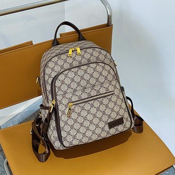 2025新款韓版時尚書包休閑雙肩包女百搭多用單肩包大容量復古背包