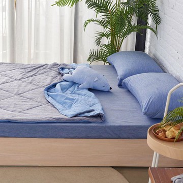 日本超涼感科技_冰峰單人床包全套組(被*1+床包*1+枕套*1) 松石綠