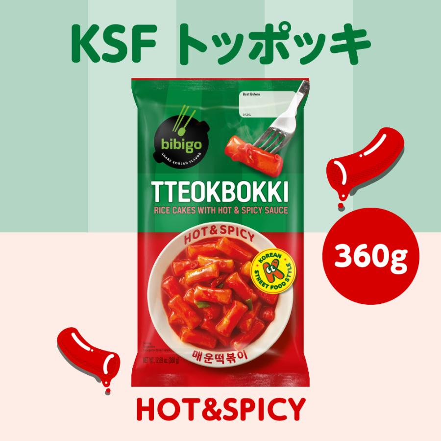 新商品！bibigo トッポッキ スパイシー 360g ビビゴ トッポギ 韓国 韓国料理 公式  韓国食品