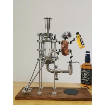 PARTY神器 塞博朋克 黑胡桃木酒架 餐廳酒吧臺裝飾紅酒洋酒分酒器