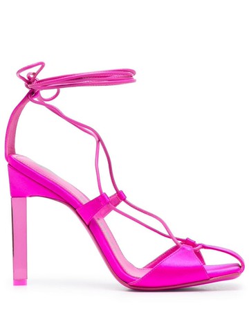 The Attico - Adele 105mm sandals - women - Calf Leather/Calf Leather/Fabric/Fabric/Calf Leather - 36 - Pink