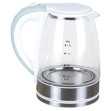 尚朋堂 1.8L 玻璃快煮壺 KT-18WG 1200W高功率 快速加熱/沸騰功能 耐熱玻璃材質 沸騰後自動斷電 360度分離式底座設計