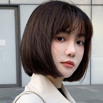 整頂假髮真髮絲-氣質時尚內彎短髮女假髮2色74ah28【獨家進口】【米蘭精品】