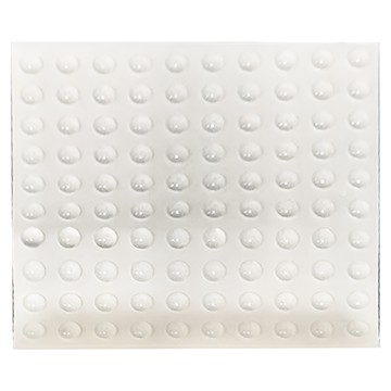 FANCY LIFE 防撞消音止滑貼 100顆 櫃門把手/馬桶後/牆上/冰箱外側適用  5 x 2mm  半球  1張