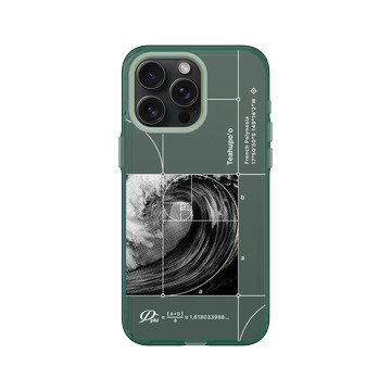 iPhone 15 Pro Max Clear 憂墨綠 - Ocean Collection: Let's Sea 海洋系列：一路向海 - 衝一道黃金比例之浪（大溪地）