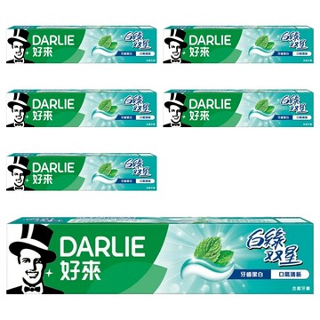 DARLIE 好來 白綠雙星牙膏 淨白清新  140g  6條