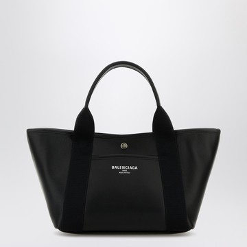 Biarritz shopping bag in black leather