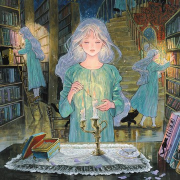 抹去又滲透|諾瑪 |韓國插畫藝術紙海報A4|水彩