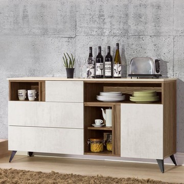 格林5.3尺石面餐櫃❘餐櫃/抽屜櫃/電器櫃/碗盤櫥櫃/廚房收納【YoStyle】