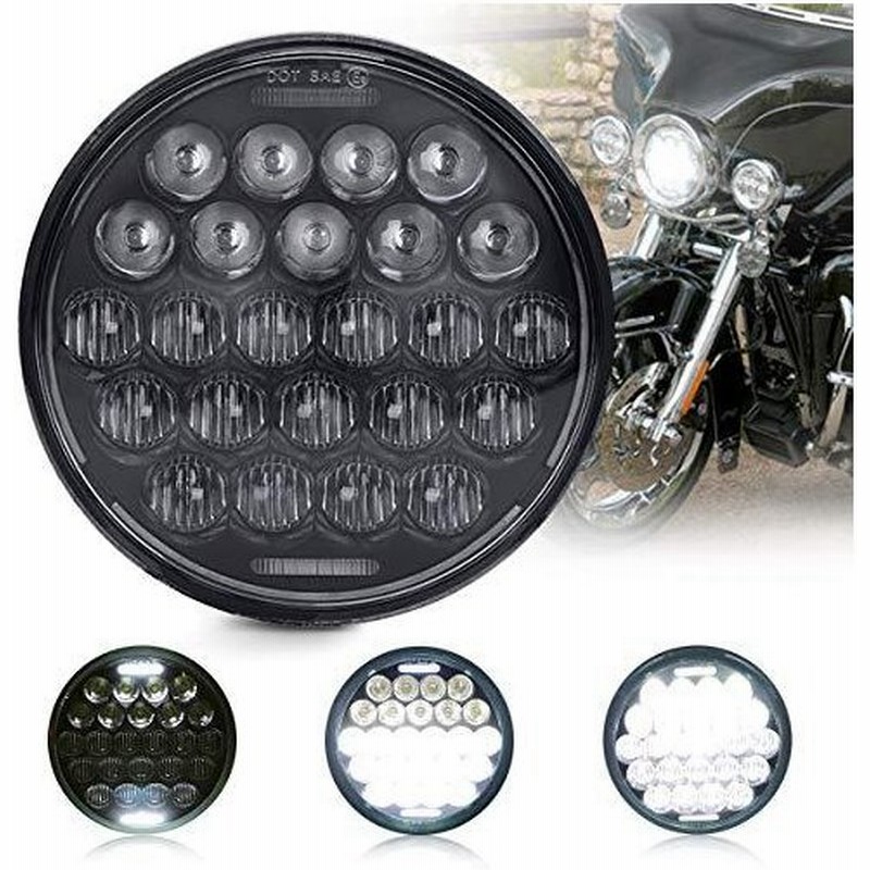 送料無料 5 75インチ Ledヘッドライト 5 3 4インチ ラウンドヘッドライト Drlハイロービーム付き Harley Dy 通販 Lineポイント最大0 5 Get Lineショッピング