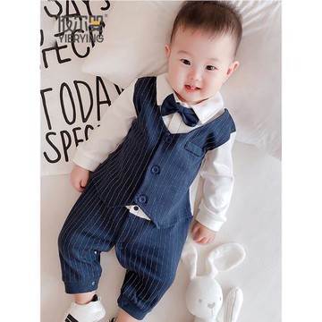 嬰兒禮服春秋滿月宴抓周生日西裝