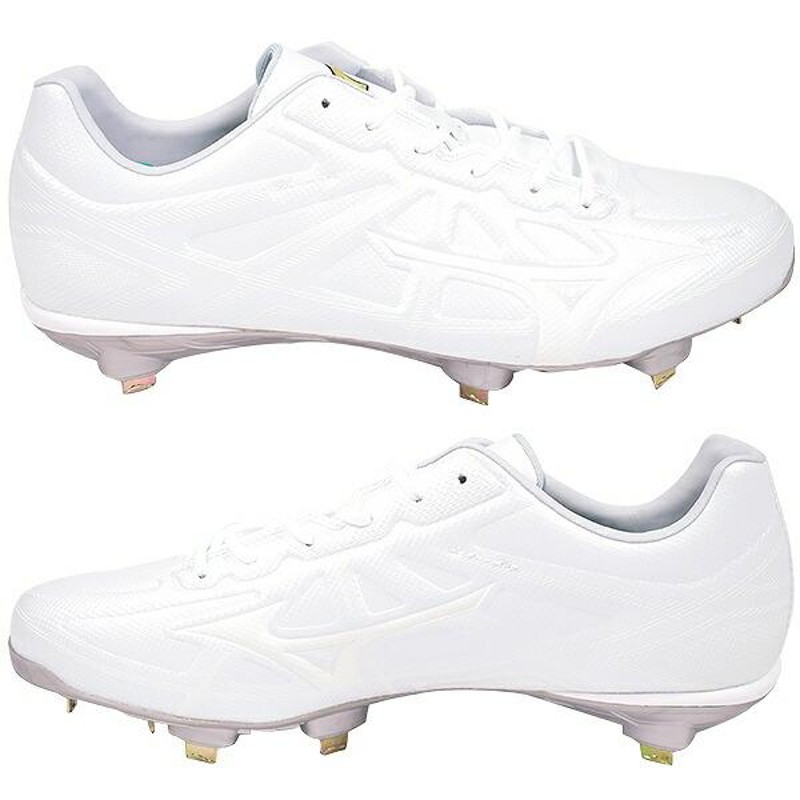 ミズノ（MIZUNO）（メンズ）野球 ソフトボール スパイク 金具 白