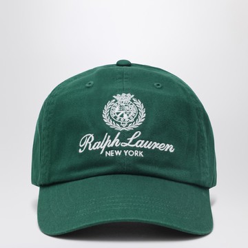 Forest green cotton baseball cap