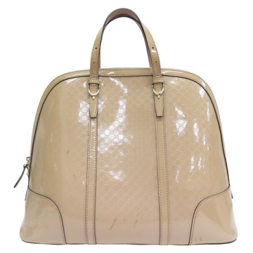 GUCCI 古馳 膚色 漆皮 手提包 #309616 【二手名牌BRAND OFF】