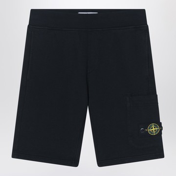 Black Bermuda shorts in cotton
