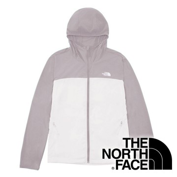 【THE NORTH FACE 美國】女防風連帽外套『白/灰』NF0A8CJZ