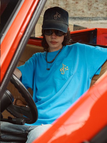 Logo pocket T - shirts BLUE