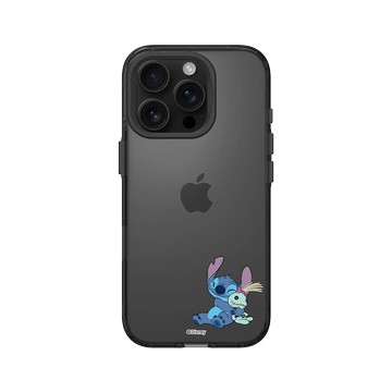 iPhone 16 Pro Clear (相機按鈕) 酷墨灰 - 迪士尼-史迪奇 Disney Stitch - 史迪奇 - 迷你史迪奇與Scrump
