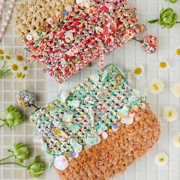 我自己的 Liberty 盛開小袋 x 亮片 ||綠