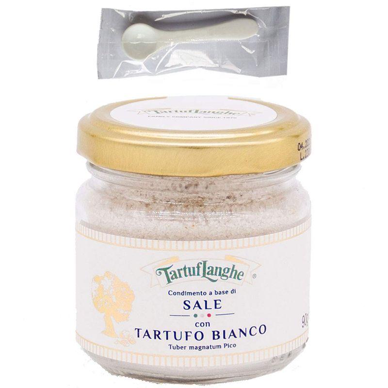 タルトゥフランゲ 白トリュフ塩 90g 便利なミニスプーンセット トリュフ塩 イタリア 贅沢な香りで料理を引き立てる 国内正規品
