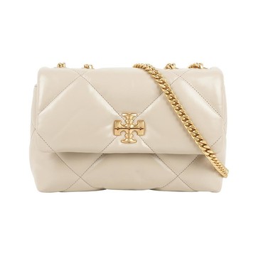 TORY BURCH Kira 納帕皮革鑽石格紋縫線小號二用包(淺石色)