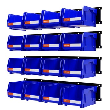 耐用壁掛式分類整理盒 金屬壁掛釘板適用於車庫等整理收納 零件收納盒 分類盒 置物盒 零件盒