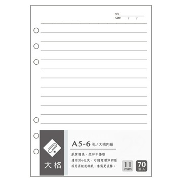 A5-6孔大格內紙