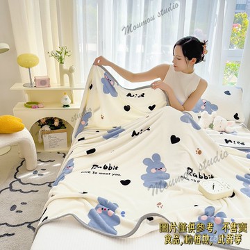 春夏季牛奶絨毛毯子午睡披肩蓋毯可機洗法蘭絨沙發小被子毛毯空調毯午睡毯冬季毛毯加絨加厚蓋毯單人沙發小被子絨毛被