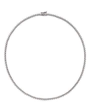 Bloomingdale's Fine Collection Diamond Three Prong Illusion Setting Collar Necklace in 14K White Gold, 2.0 tcw